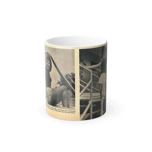 Janet Munro #35 8x10 Late 50's Magazine Page Pin-Up with Caption from Article (Vintage Female Icon) Color Changing Coffee Mug 11oz - Go Mug Yourself