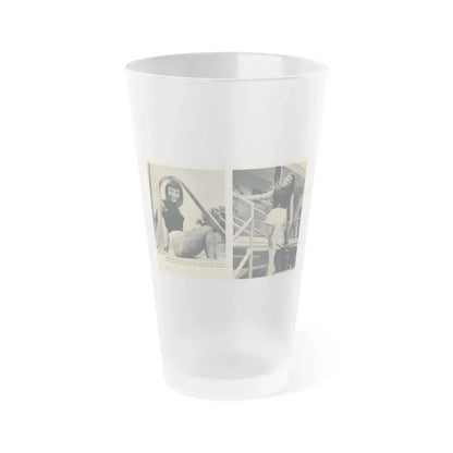 Janet Munro #35 8x10 Late 50's Magazine Page Pin-Up with Caption from Article (Vintage Female Icon) Frosted Pint Glass 16oz 16oz Frosted - Go Mug Yourself
