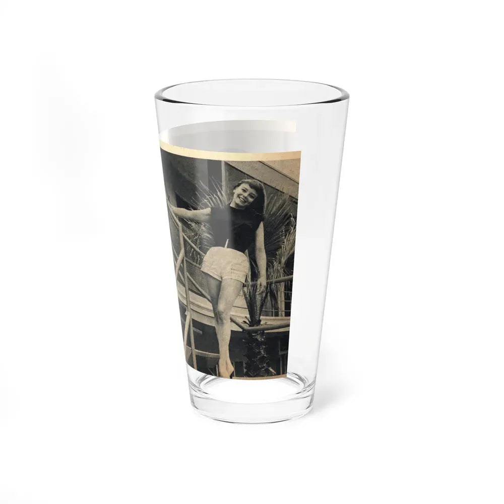 Janet Munro #35 8x10 Late 50's Magazine Page Pin-Up with Caption from Article (Vintage Female Icon) Pint Glass 16oz - Go Mug Yourself