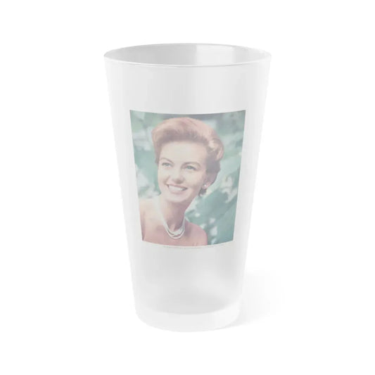 Janette Scott #08 (Vintage Female Icon) Frosted Pint Glass 16oz 16oz Frosted - Go Mug Yourself
