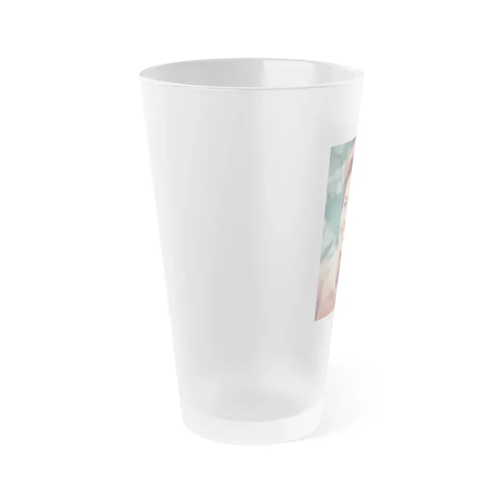 Janette Scott #08 (Vintage Female Icon) Frosted Pint Glass 16oz - Go Mug Yourself