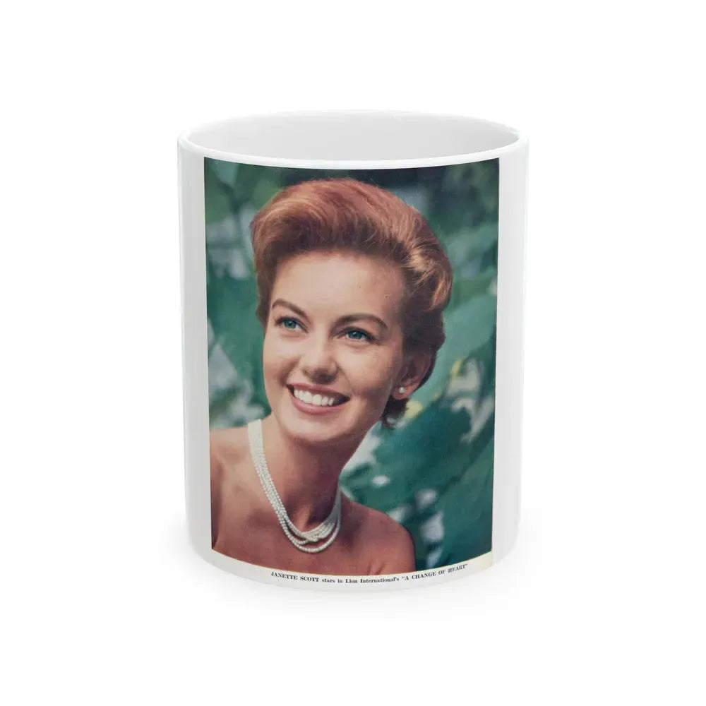 Janette Scott #08 (Vintage Female Icon) White Coffee Mug 11oz - Go Mug Yourself