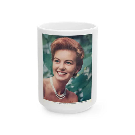 Janette Scott #08 (Vintage Female Icon) White Coffee Mug 15oz - Go Mug Yourself