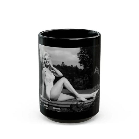 Janette Scott #10 (Vintage Female Icon) Black Coffee Mug 15oz - Go Mug Yourself