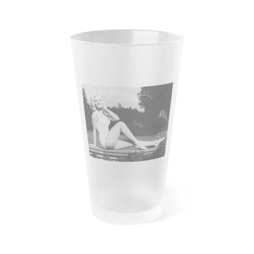 Janette Scott #10 (Vintage Female Icon) Frosted Pint Glass 16oz 16oz Frosted - Go Mug Yourself