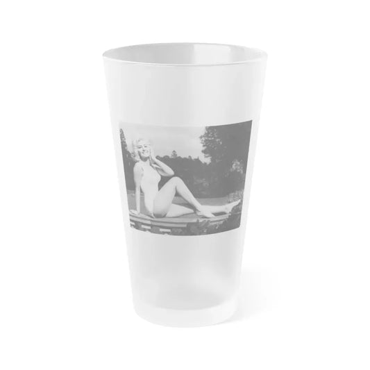 Janette Scott #10 (Vintage Female Icon) Frosted Pint Glass 16oz 16oz Frosted - Go Mug Yourself