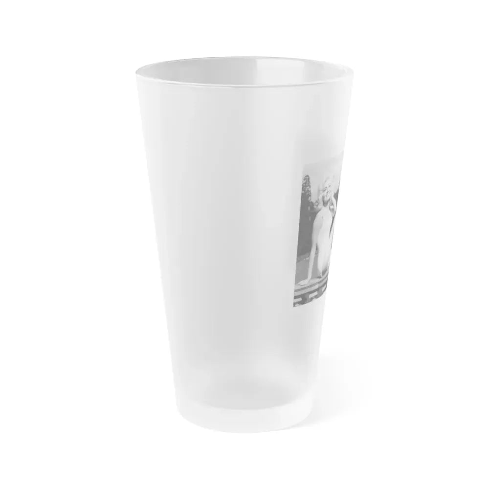 Janette Scott #10 (Vintage Female Icon) Frosted Pint Glass 16oz - Go Mug Yourself