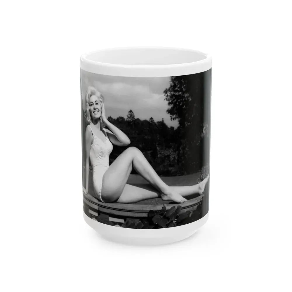 Janette Scott #10 (Vintage Female Icon) White Coffee Mug 15oz - Go Mug Yourself