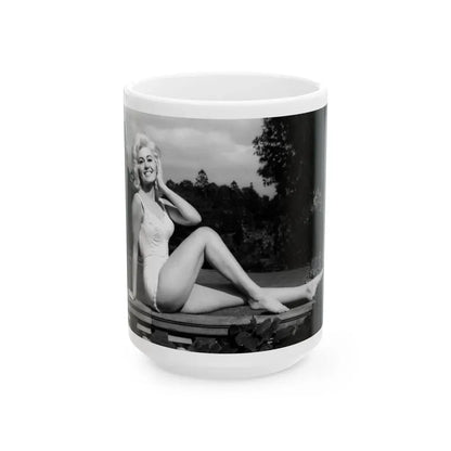 Janette Scott #10 (Vintage Female Icon) White Coffee Mug 15oz - Go Mug Yourself