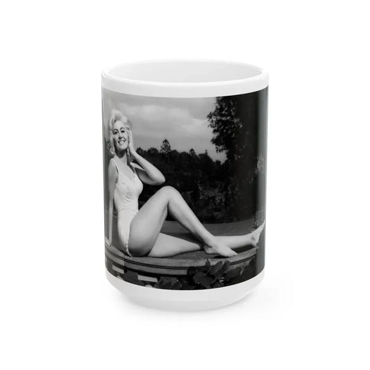 Janette Scott #10 (Vintage Female Icon) White Coffee Mug 15oz - Go Mug Yourself