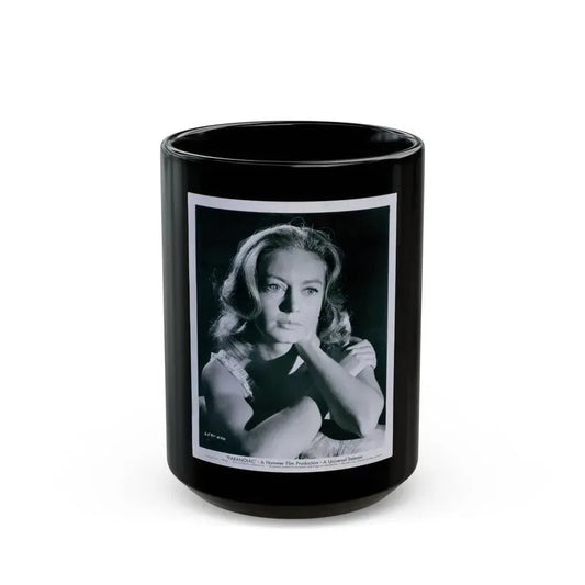 Janette Scott #20 (Vintage Female Icon) Black Coffee Mug 15oz - Go Mug Yourself