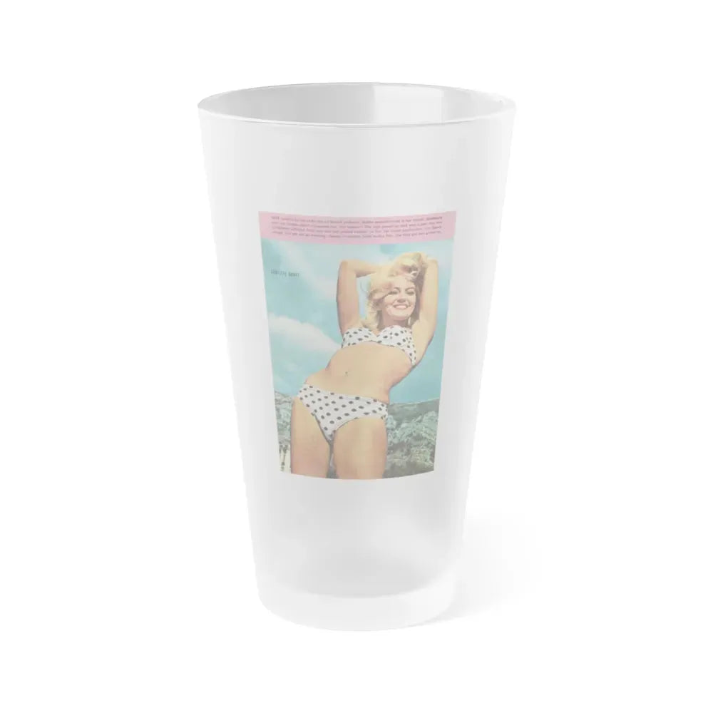 Janette Scott #23 (Vintage Female Icon) Frosted Pint Glass 16oz 16oz Frosted - Go Mug Yourself