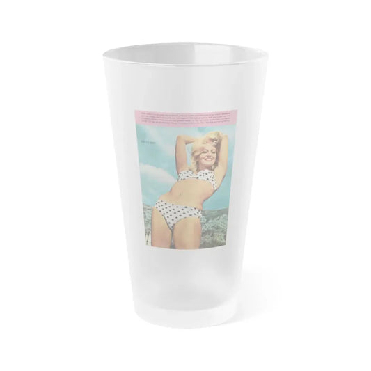 Janette Scott #23 (Vintage Female Icon) Frosted Pint Glass 16oz 16oz Frosted - Go Mug Yourself