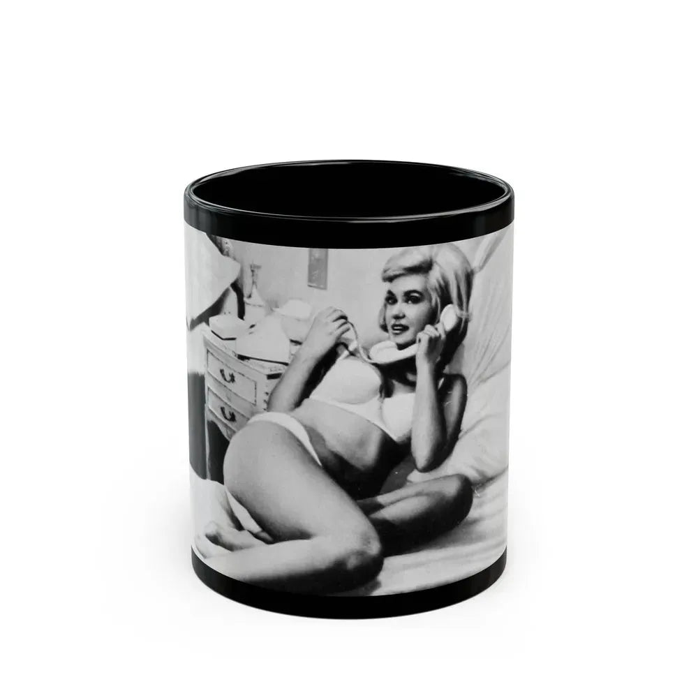 Janette Scott #28 (Vintage Female Icon) Black Coffee Mug 11oz - Go Mug Yourself