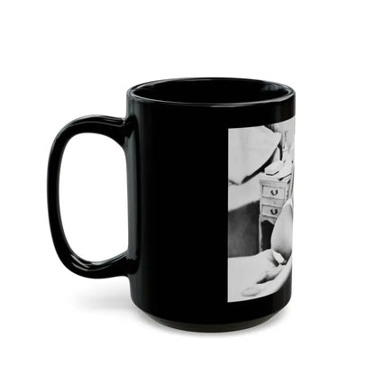 Janette Scott #28 (Vintage Female Icon) Black Coffee Mug - Go Mug Yourself