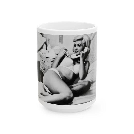 Janette Scott #28 (Vintage Female Icon) White Coffee Mug 15oz - Go Mug Yourself