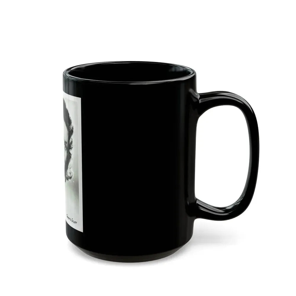 Janette Scott #29 (Vintage Female Icon) Black Coffee Mug - Go Mug Yourself