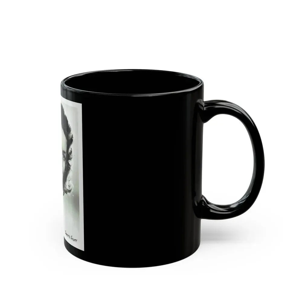 Janette Scott #29 (Vintage Female Icon) Black Coffee Mug - Go Mug Yourself