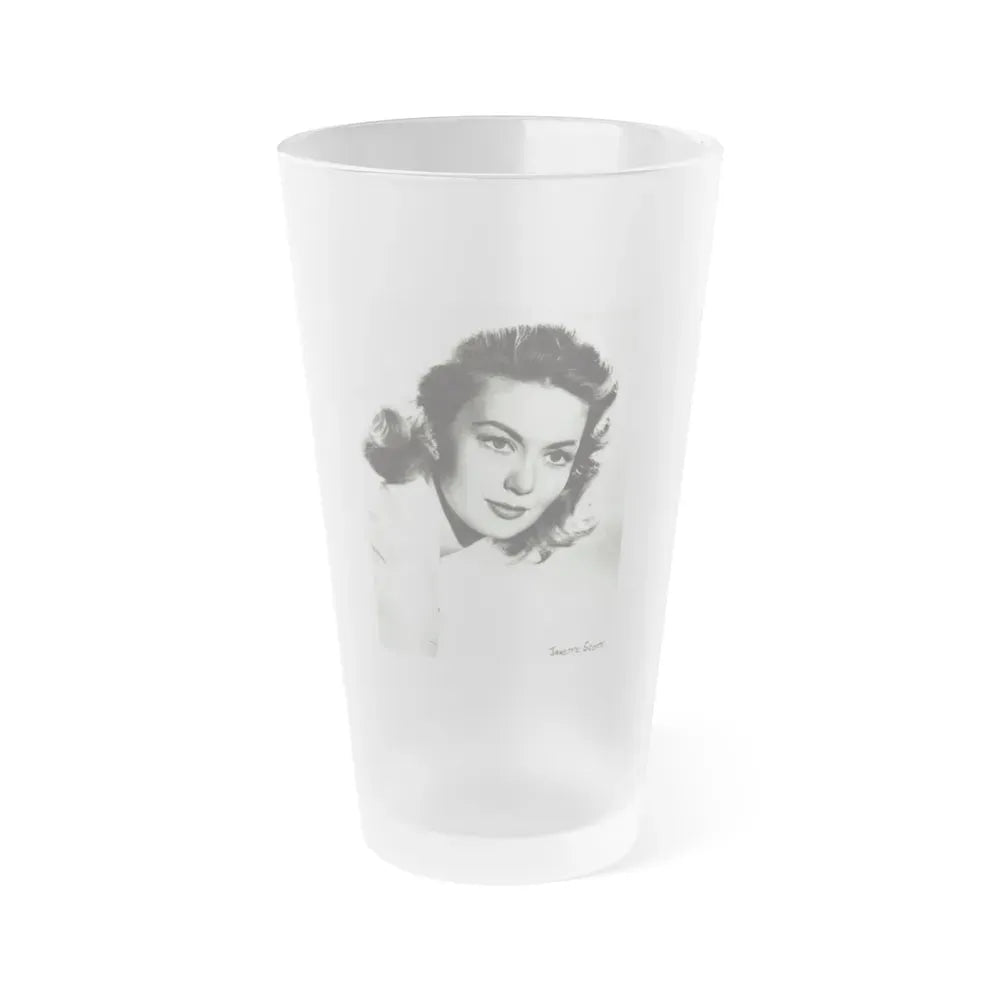Janette Scott #29 (Vintage Female Icon) Frosted Pint Glass 16oz 16oz Frosted - Go Mug Yourself