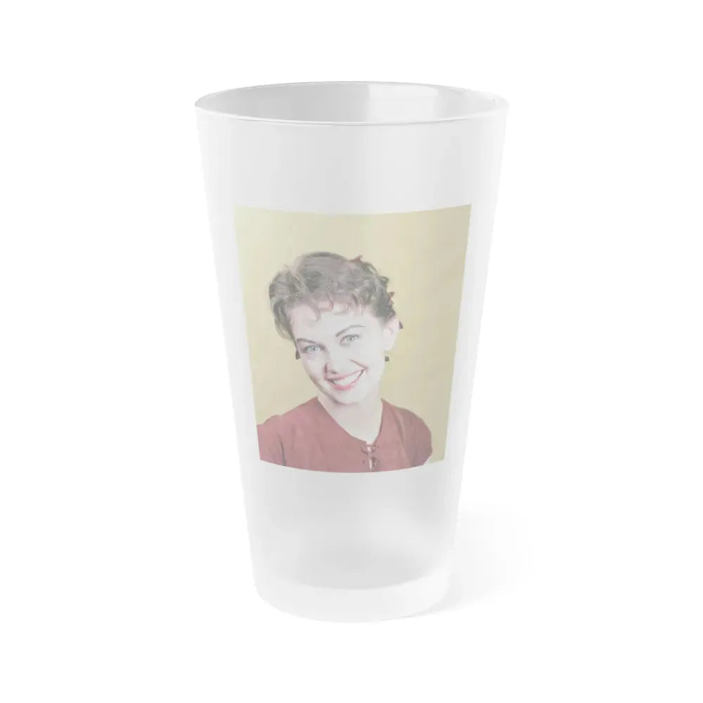 Janette Scott #32 (Vintage Female Icon) Frosted Pint Glass 16oz 16oz Frosted - Go Mug Yourself
