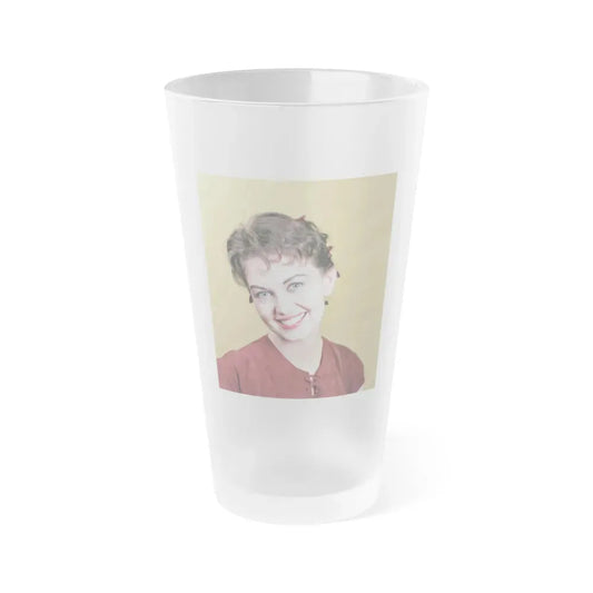 Janette Scott #32 (Vintage Female Icon) Frosted Pint Glass 16oz 16oz Frosted - Go Mug Yourself