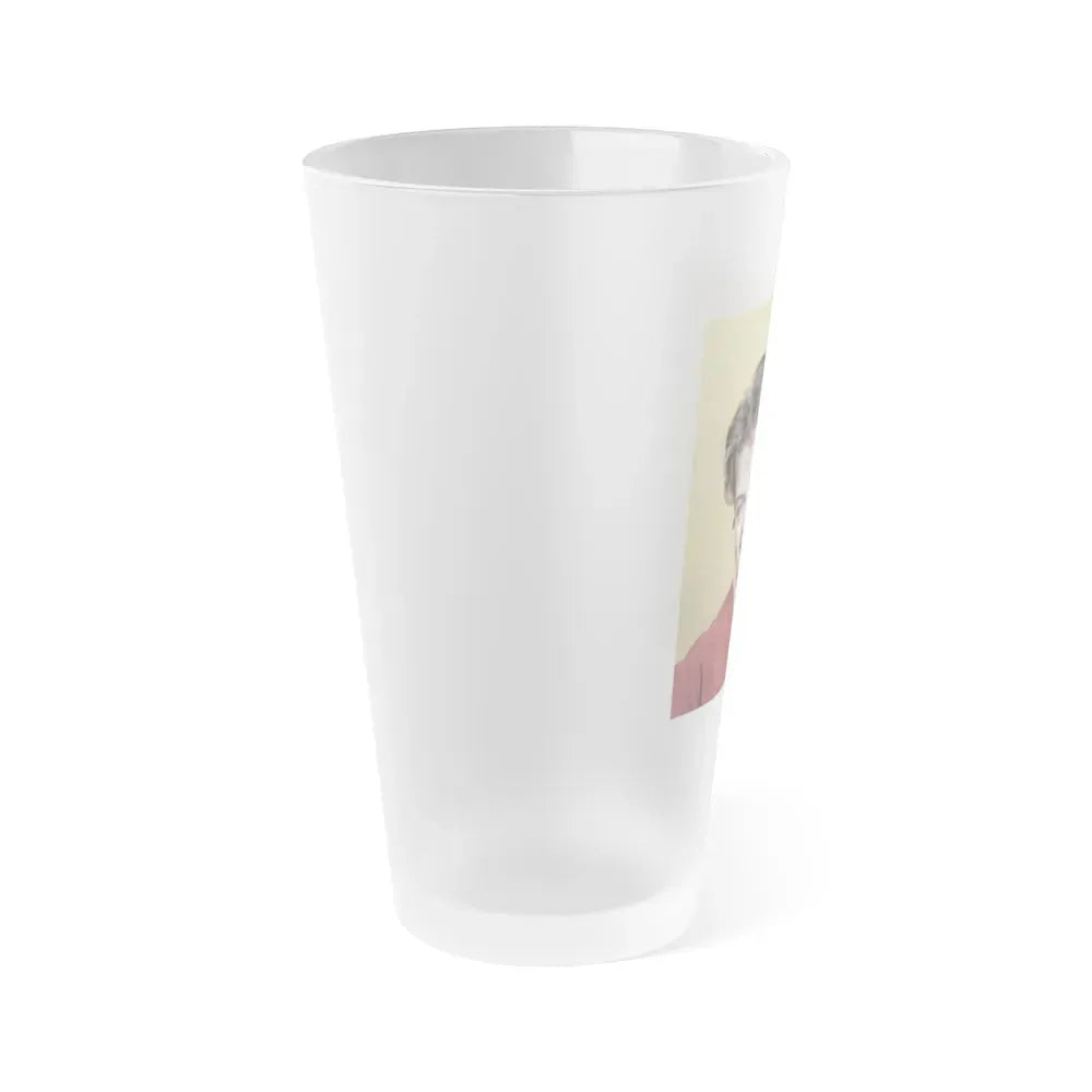 Janette Scott #32 (Vintage Female Icon) Frosted Pint Glass 16oz - Go Mug Yourself