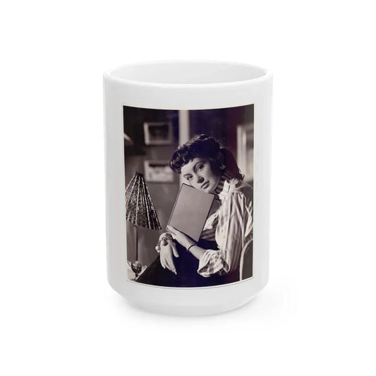 Janette Scott #37 (Vintage Female Icon) White Coffee Mug 15oz - Go Mug Yourself