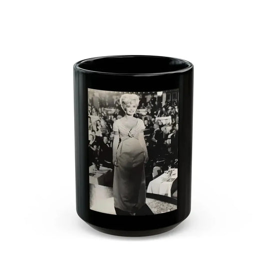 Janette Scott #38 (Vintage Female Icon) Black Coffee Mug 15oz - Go Mug Yourself