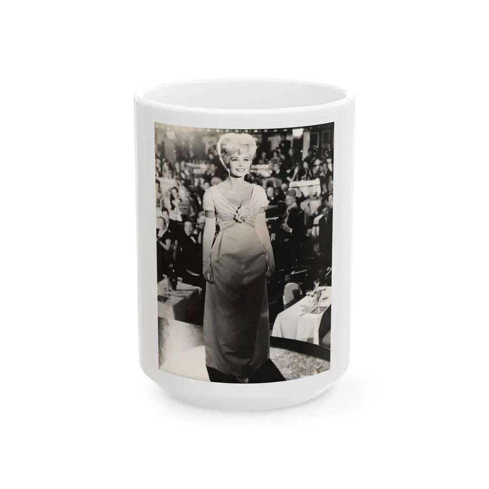 Janette Scott #38 (Vintage Female Icon) White Coffee Mug 15oz - Go Mug Yourself