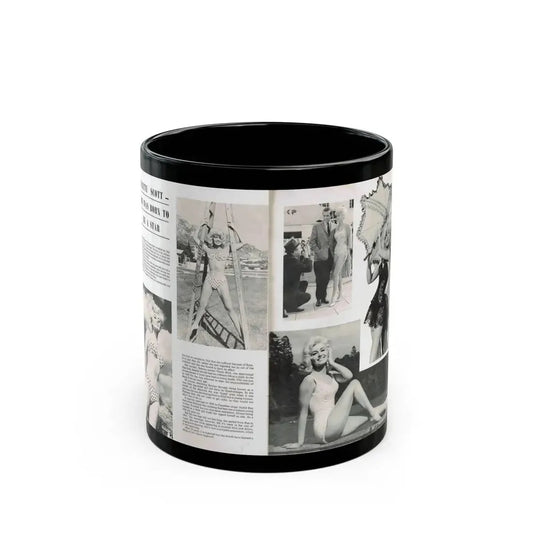 Janette Scott #42 - 5 B&W Photos & Article from Magazine (Vintage Female Icon) Black Coffee Mug 11oz - Go Mug Yourself