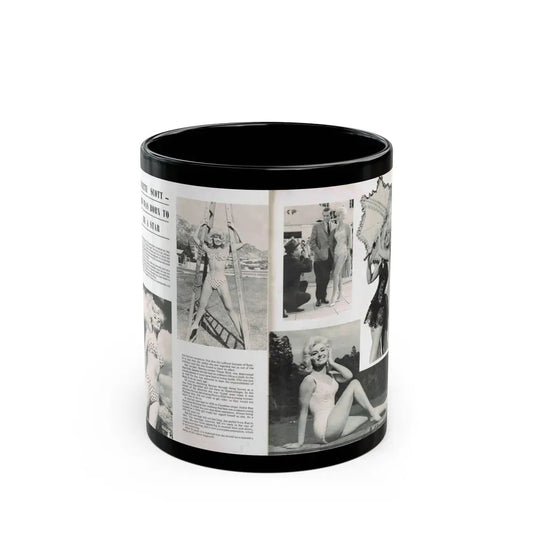 Janette Scott #42 - 5 B&W Photos & Article from Magazine (Vintage Female Icon) Black Coffee Mug 11oz - Go Mug Yourself