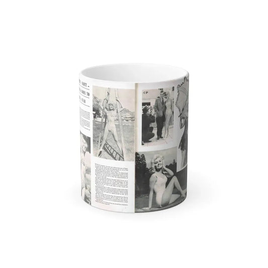 Janette Scott #42 - 5 B&W Photos & Article from Magazine (Vintage Female Icon) Color Changing Coffee Mug 11oz - Go Mug Yourself