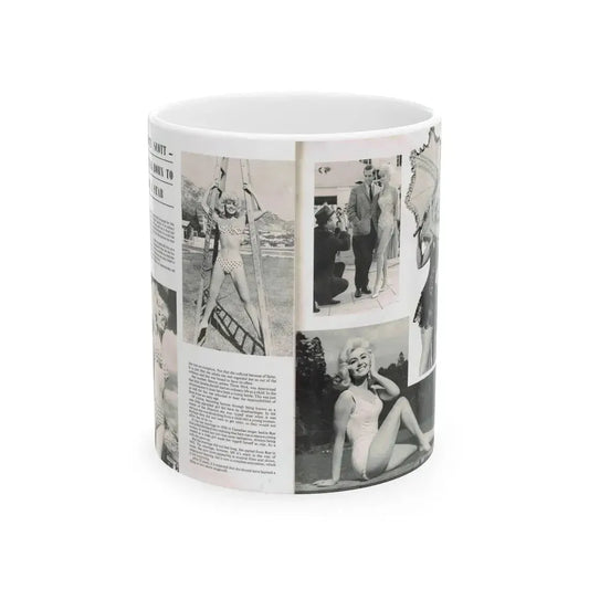 Janette Scott #42 - 5 B&W Photos & Article from Magazine (Vintage Female Icon) White Coffee Mug 11oz - Go Mug Yourself