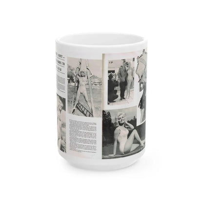 Janette Scott #42 - 5 B&W Photos & Article from Magazine (Vintage Female Icon) White Coffee Mug 15oz - Go Mug Yourself