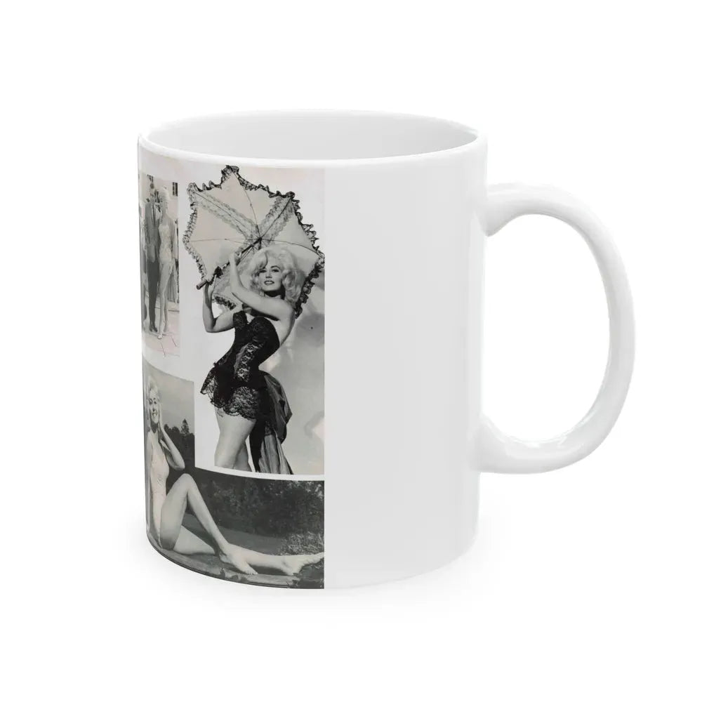 Janette Scott #42 - 5 B&W Photos & Article from Magazine (Vintage Female Icon) White Coffee Mug - Go Mug Yourself