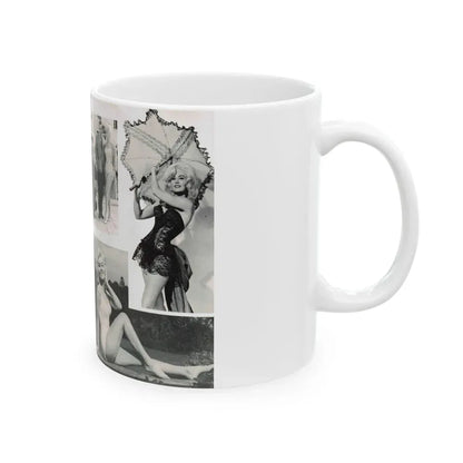 Janette Scott #42 - 5 B&W Photos & Article from Magazine (Vintage Female Icon) White Coffee Mug - Go Mug Yourself