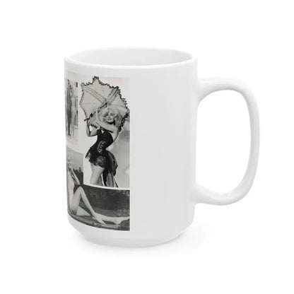 Janette Scott #42 - 5 B&W Photos & Article from Magazine (Vintage Female Icon) White Coffee Mug - Go Mug Yourself