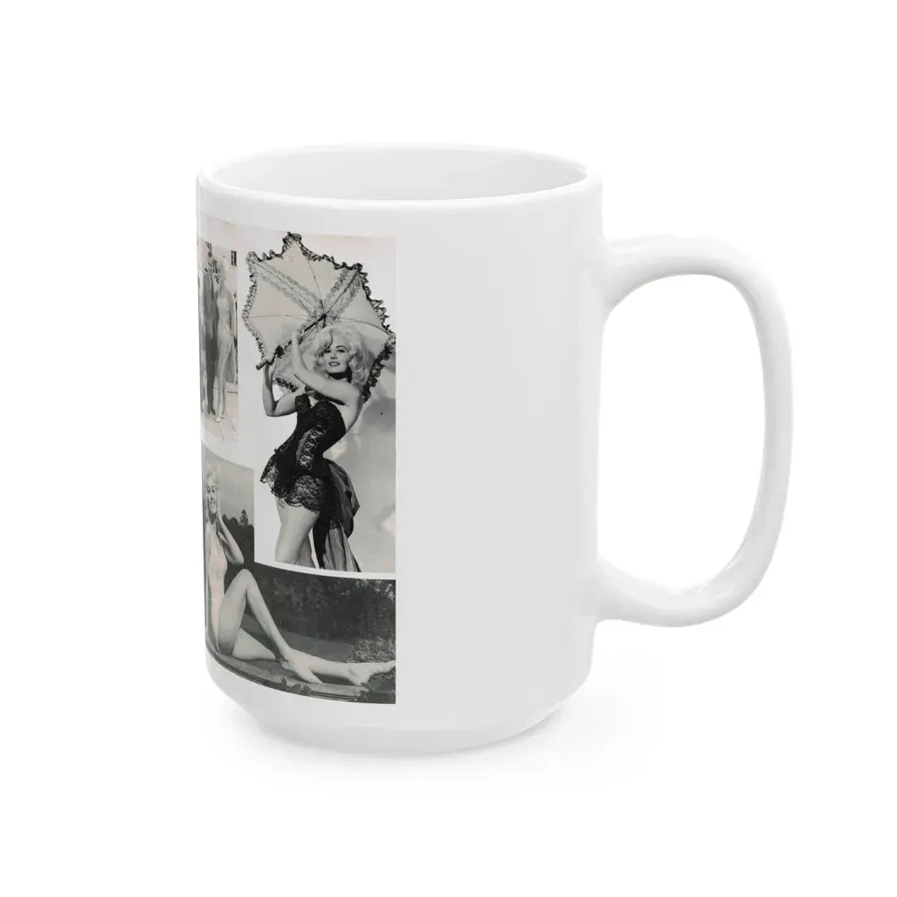Janette Scott #42 - 5 B&W Photos & Article from Magazine (Vintage Female Icon) White Coffee Mug - Go Mug Yourself