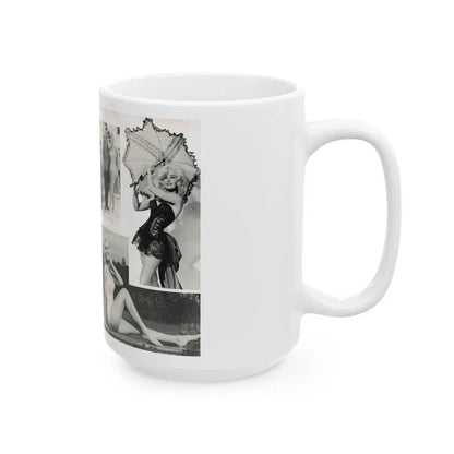 Janette Scott #42 - 5 B&W Photos & Article from Magazine (Vintage Female Icon) White Coffee Mug - Go Mug Yourself