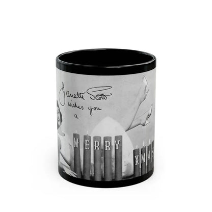 Janette Scott #47 (Vintage Female Icon) Black Coffee Mug 11oz - Go Mug Yourself