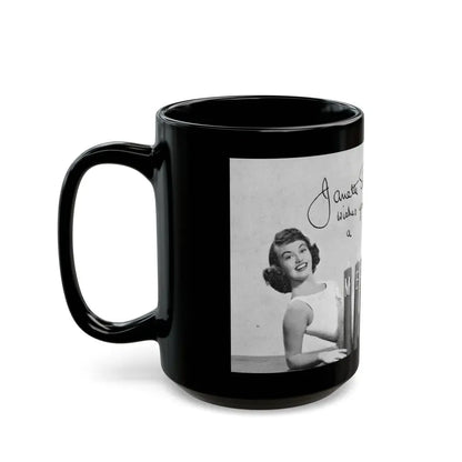 Janette Scott #47 (Vintage Female Icon) Black Coffee Mug - Go Mug Yourself