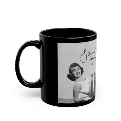 Janette Scott #47 (Vintage Female Icon) Black Coffee Mug - Go Mug Yourself
