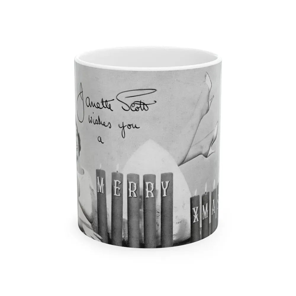 Janette Scott #47 (Vintage Female Icon) White Coffee Mug 11oz - Go Mug Yourself