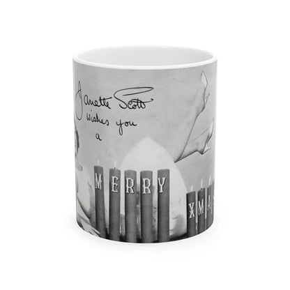Janette Scott #47 (Vintage Female Icon) White Coffee Mug 11oz - Go Mug Yourself