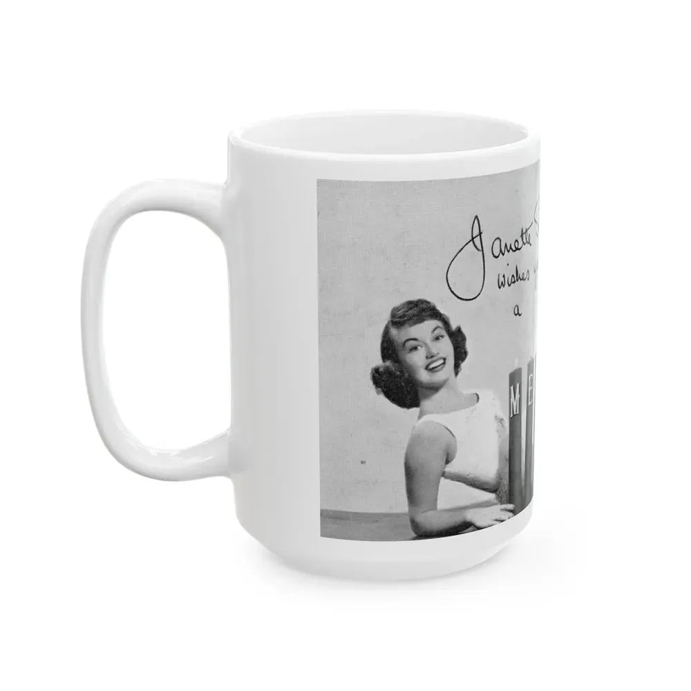 Janette Scott #47 (Vintage Female Icon) White Coffee Mug - Go Mug Yourself