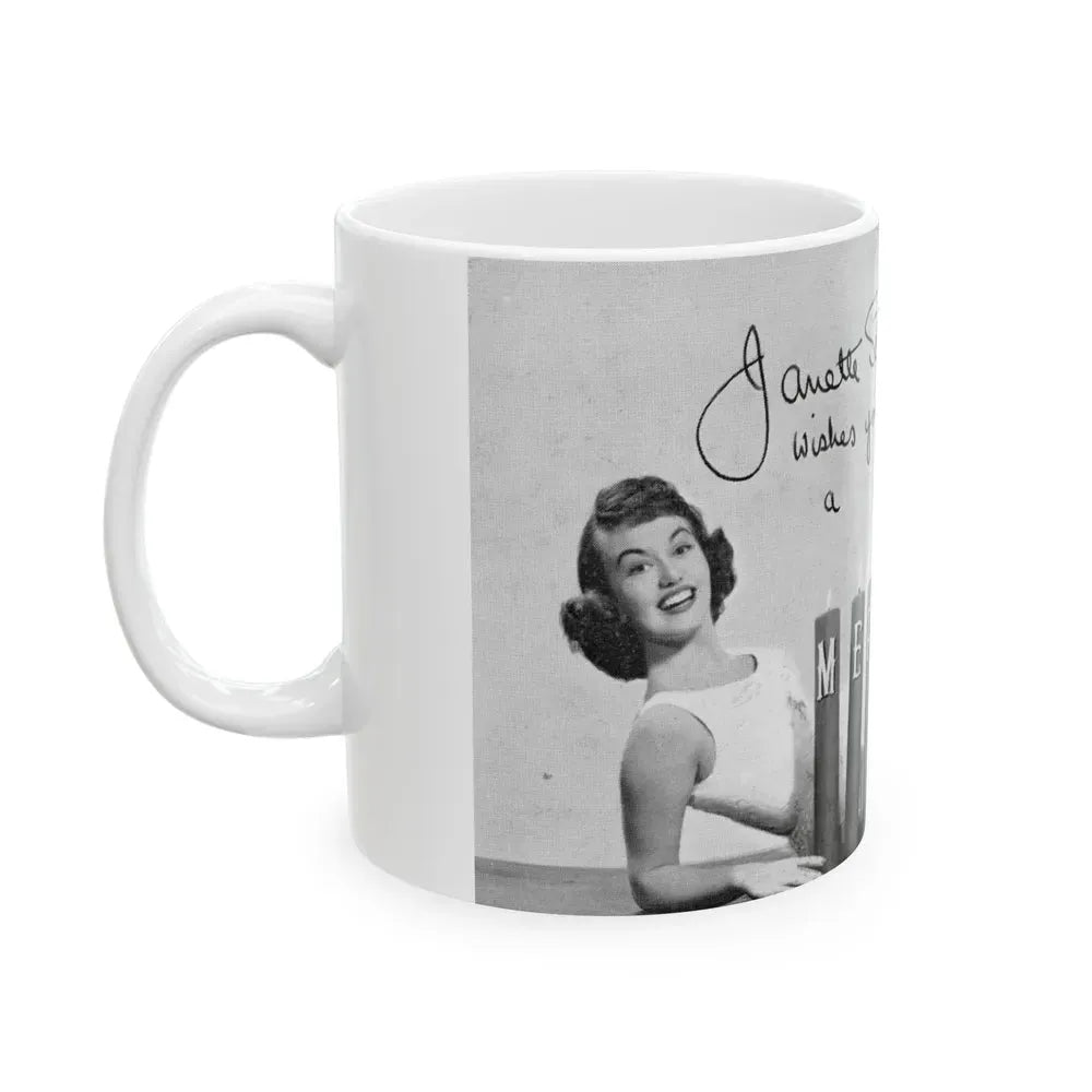 Janette Scott #47 (Vintage Female Icon) White Coffee Mug - Go Mug Yourself