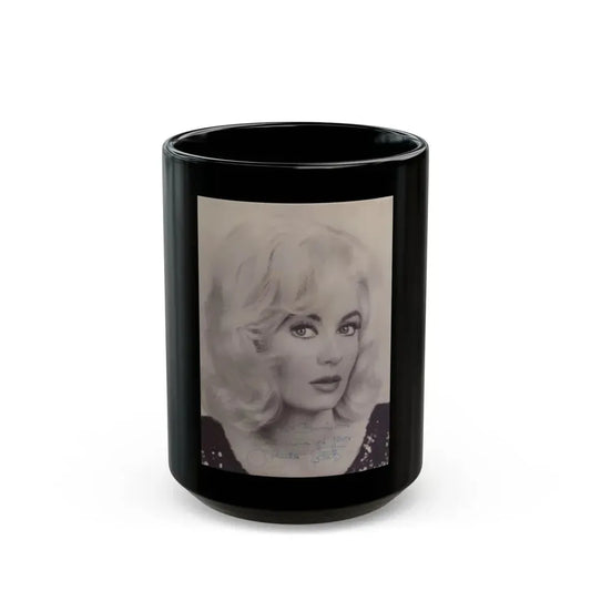 Janette Scott #48 (Vintage Female Icon) Black Coffee Mug 15oz - Go Mug Yourself
