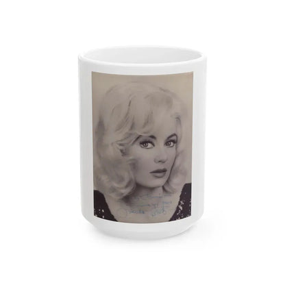 Janette Scott #48 (Vintage Female Icon) White Coffee Mug 15oz - Go Mug Yourself