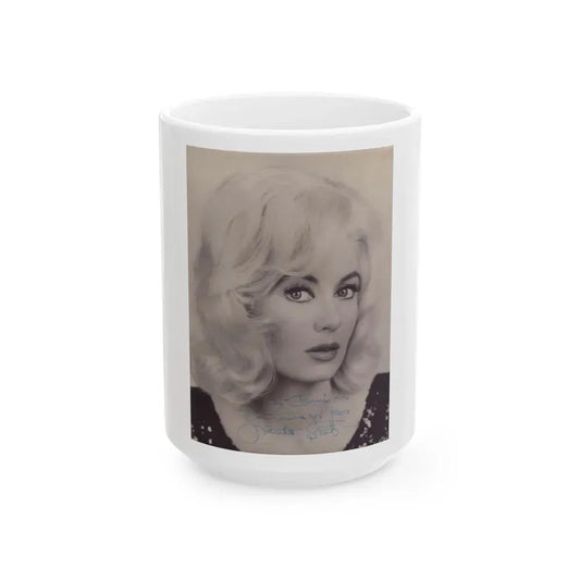 Janette Scott #48 (Vintage Female Icon) White Coffee Mug 15oz - Go Mug Yourself