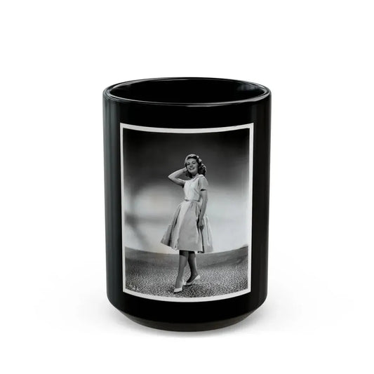 Janette Scott #49 (Vintage Female Icon) Black Coffee Mug 15oz - Go Mug Yourself